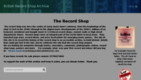 What Britishrecordshoparchive.org website looked like in 2017 (6 years ago)