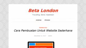 What Betalondon.com website looked like in 2017 (6 years ago)