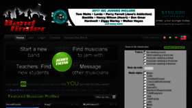 What Bandfinder.com website looked like in 2017 (6 years ago)