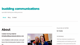 What Buddingcommunications.com website looked like in 2017 (6 years ago)