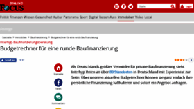What Baufinanzierung.focus.de website looked like in 2018 (6 years ago)