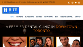 What Bitedental.ca website looked like in 2018 (7 years ago)