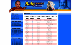 What Babynamesheaven.com website looked like in 2018 (6 years ago)