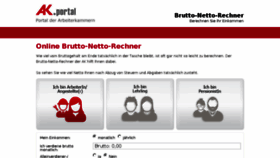 What Bruttonetto.arbeiterkammer.at website looked like in 2018 (6 years ago)
