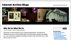 What Blog.archive.org website looked like in 2018 (6 years ago)
