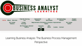 What Businessanalystlearnings.com website looked like in 2018 (6 years ago)