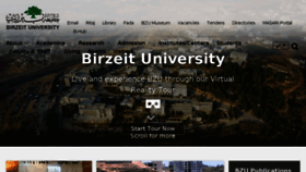 What Birzeit.edu website looked like in 2018 (6 years ago)
