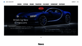 What Bugatti.com website looked like in 2018 (6 years ago)