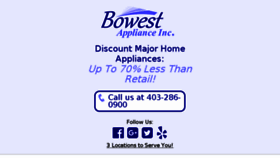 What Bowestappliances.ca website looked like in 2018 (6 years ago)