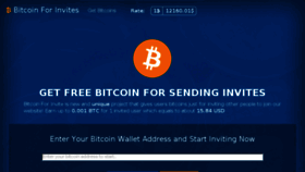 What Bitcoinforinvites.com website looked like in 2018 (6 years ago)