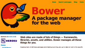 What Bower.io website looked like in 2018 (6 years ago)