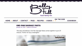 What Bellyfull.net website looked like in 2018 (6 years ago)
