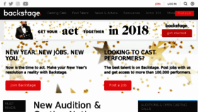 What Backstage.com website looked like in 2018 (6 years ago)