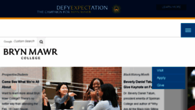 What Brynmawr.edu website looked like in 2018 (6 years ago)