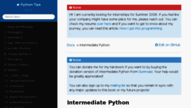 What Book.pythontips.com website looked like in 2018 (6 years ago)