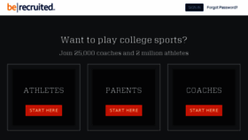 What Berecruited.com website looked like in 2018 (6 years ago)