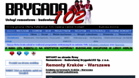 What Brygada102.pl website looked like in 2018 (7 years ago)