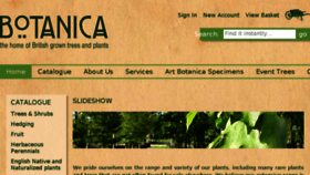 What Botanicaplantnursery.co.uk website looked like in 2018 (6 years ago)