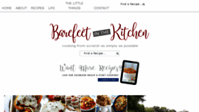 What Barefeetinthekitchen.com website looked like in 2018 (6 years ago)