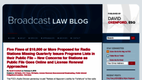 What Broadcastlawblog.com website looked like in 2018 (6 years ago)