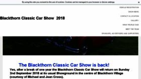 What Blackthornclassiccarshow.co.uk website looked like in 2018 (6 years ago)