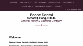 What Boonedental.com website looked like in 2018 (6 years ago)