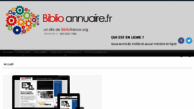 What Biblioannuaire.fr website looked like in 2018 (6 years ago)