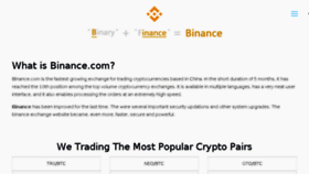 What Binancexchanges.com website looked like in 2018 (6 years ago)