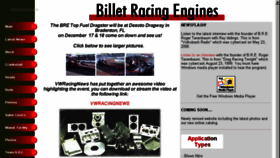 What Billetracing.com website looked like in 2018 (6 years ago)