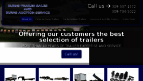 What Burnstrailersales.com website looked like in 2018 (6 years ago)