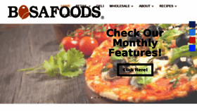 What Bosafoods.com website looked like in 2018 (6 years ago)