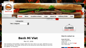 What Banhmiviet.co website looked like in 2018 (6 years ago)