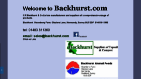 What Backhurst.com website looked like in 2018 (6 years ago)
