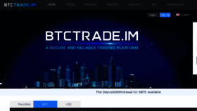What Btctrade.im website looked like in 2018 (7 years ago)