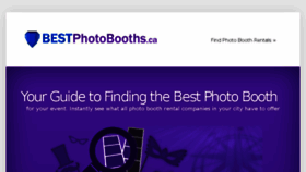 What Bestphotobooths.ca website looked like in 2018 (6 years ago)