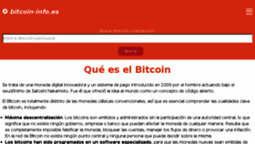 What Bitcoin-info.es website looked like in 2018 (6 years ago)