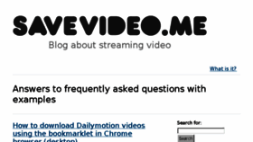 What Blog.savevideo.me website looked like in 2018 (6 years ago)