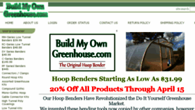 What Buildmyowngreenhouse.com website looked like in 2018 (6 years ago)