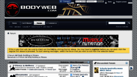 What Bodyweb.com website looked like in 2018 (6 years ago)