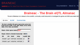 What Braineac.org website looked like in 2018 (6 years ago)