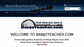 What Banjoteacher.com website looked like in 2018 (6 years ago)