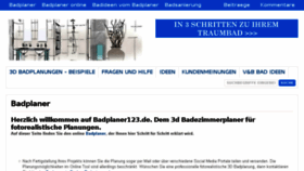 What Badplaner123.de website looked like in 2018 (6 years ago)