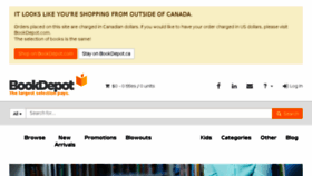 What Bookdepot.ca website looked like in 2018 (6 years ago)