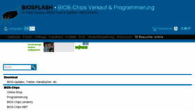 What Biosflash.de website looked like in 2018 (6 years ago)