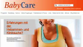 What Baby-care.de website looked like in 2018 (6 years ago)
