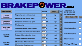 What Brakepower.com website looked like in 2018 (6 years ago)