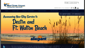 What Bluegrassairport.com website looked like in 2018 (6 years ago)