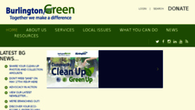 What Burlingtongreen.org website looked like in 2018 (5 years ago)