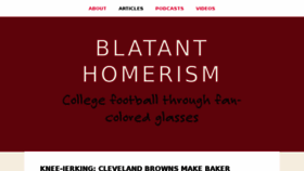 What Blatanthomerism.com website looked like in 2018 (6 years ago)