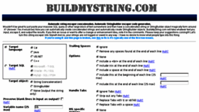 What Buildmystring.com website looked like in 2018 (6 years ago)
